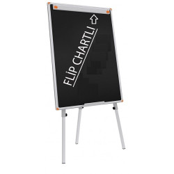 Teleskopik Ayaklı Siyah Flip Chart Yazı Tahtası 65x100 cm