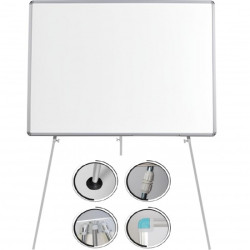 Teleskopik Ayaklı Flip Chart Yazı Tahtası Beyaz 80x120 cm