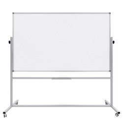 Çift Taraflı Tekerlekli Mobil Yazı Tahtası 80x120cm