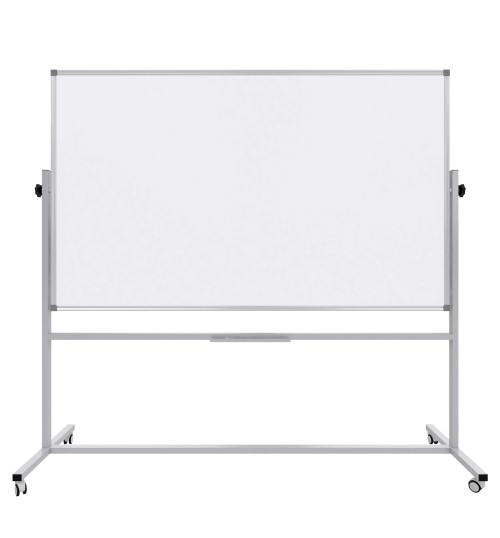 Çift Taraflı Tekerlekli Mobil Yazı Tahtası 90x120cm