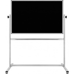 120x140cm Çift Taraflı Tekerlekli Laminant Siyah Yazı Tahtası