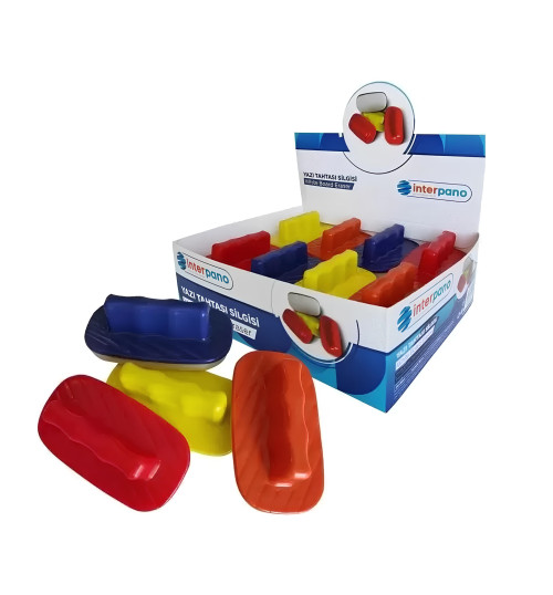 Plastik Saplı Beyaz Tahta Silgisi 24lü