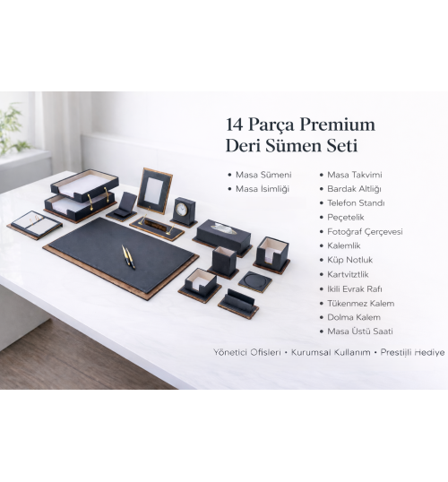 Deri Sümen Takımı Star Premium 14 Parça Gri 