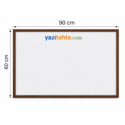 60x90cm MDF Çerçeveli Laminant Beyaz Yazı Tahtası