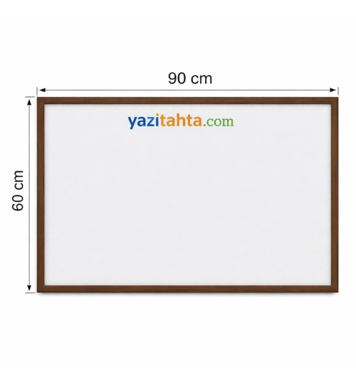 60x90cm MDF Çerçeveli Laminant Beyaz Yazı Tahtası