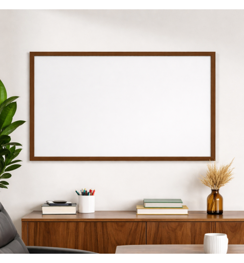 60x90cm MDF Çerçeveli Laminant Beyaz Yazı Tahtası