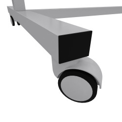 Kumaş Kaplı Pano Çift Taraflı Mobil 90x120cm